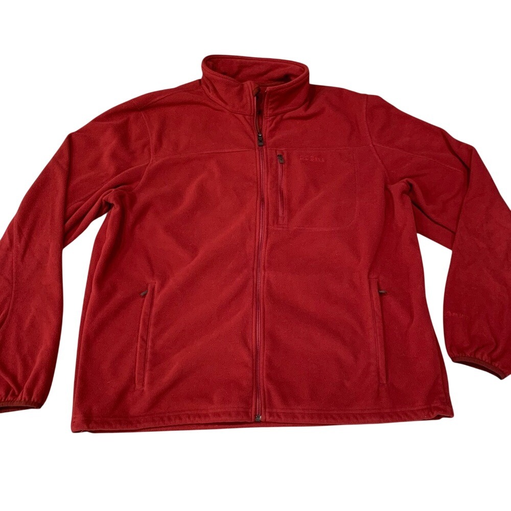 L.L. Bean Red Full Zip‎ Fleece Jacket – Men's XL – Polartec